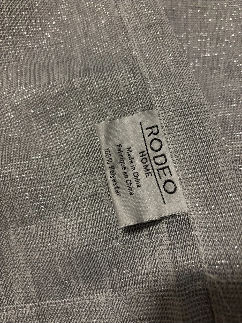 Four Rodeo Home Rod Pocket Metalic 54 x 84 each Panel Gray with Silver Shimmery